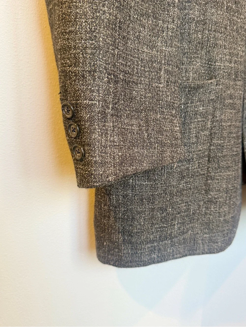 Vintage Monsieur by Givenchy Brown Textured Wool Blend Blazer